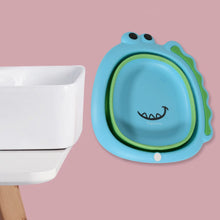 Frog Shape Foldable Baby Wash Basin, Space-Saving Lightweight Face Washing Tub (33×31cm / 1 Pc)