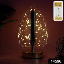 Premium Golden Crystal Leaf-Shaped LED Table Lamp (1 Pc)