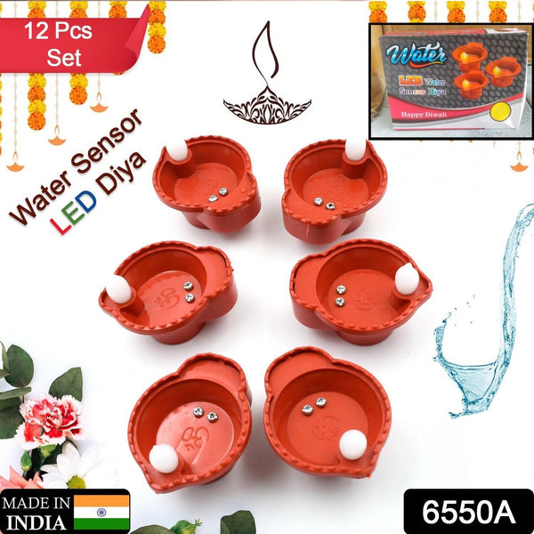 Water Sensor Diyas for Diwali Decoration | Diyas for Home Decoration| Diwali Decoration Items for Home Decor Diyas | Diwali LED Diyas Candle with Water Sensing Technology E-Diya, Diwali (6Pc Set)