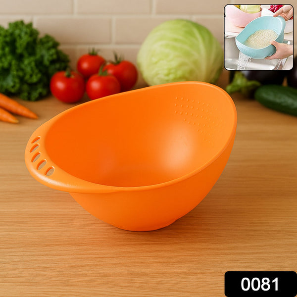 Virgin Rice Bowl Durable Plastic Strainer, Water Strainer | Vegetable & Fruits Washing Bowl